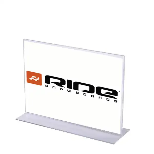Display T-Stand A7B bordskilt klar akryl