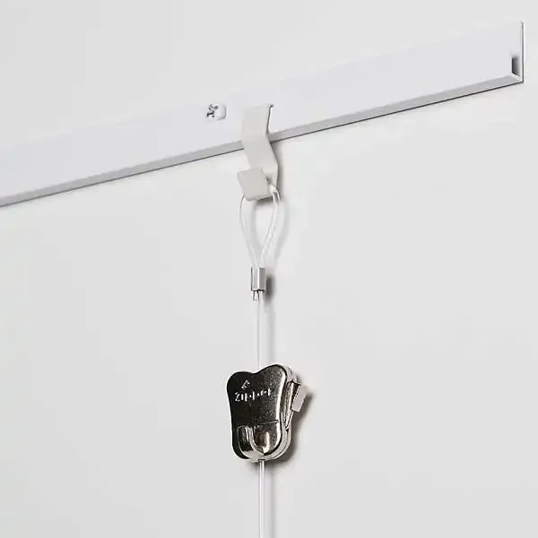 Display J-Rail S-krog HR10400 hvid til galleriskinne