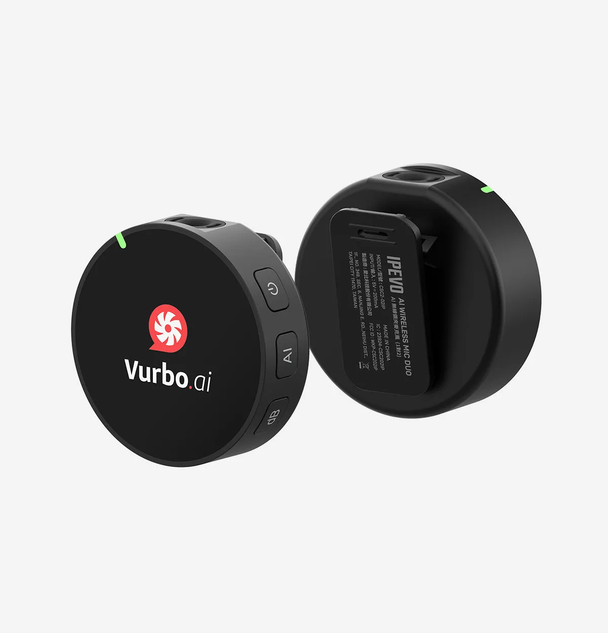 IPEVO Wireless Mic Duo trådløs mikrofon 2 stk 10 timer