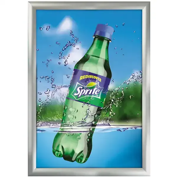 Display snapramme 100x140 cm 45mm aluminium gering