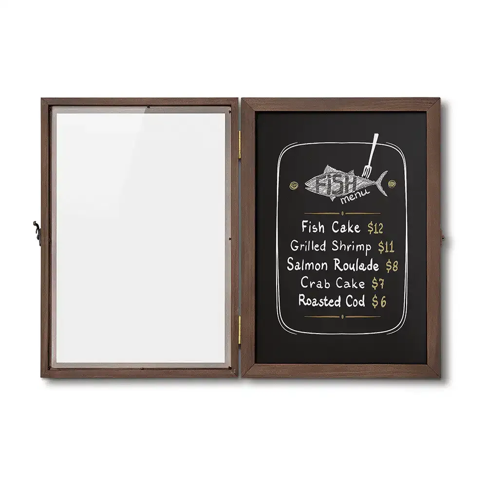 Display Wooden Showcase opslagsskab A3 træ magnetisk