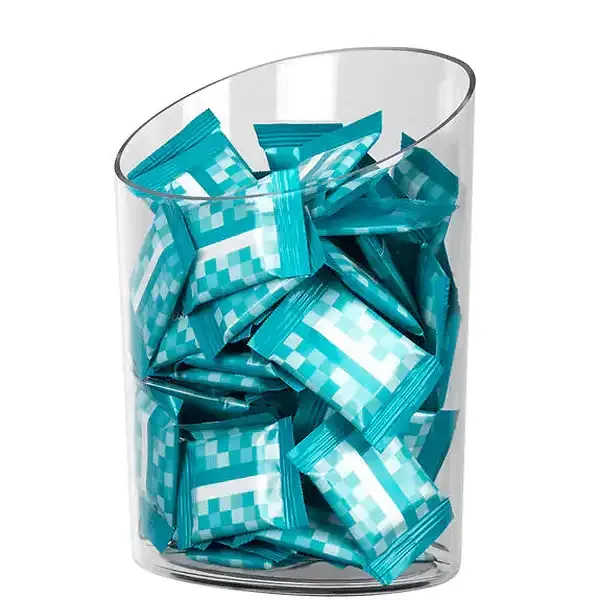 Display cylinder borddisplay medium transparent 136 mm