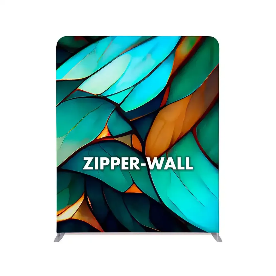 Display Zipper-Wall Straight Basic bagvæg 200x250 cm hvid