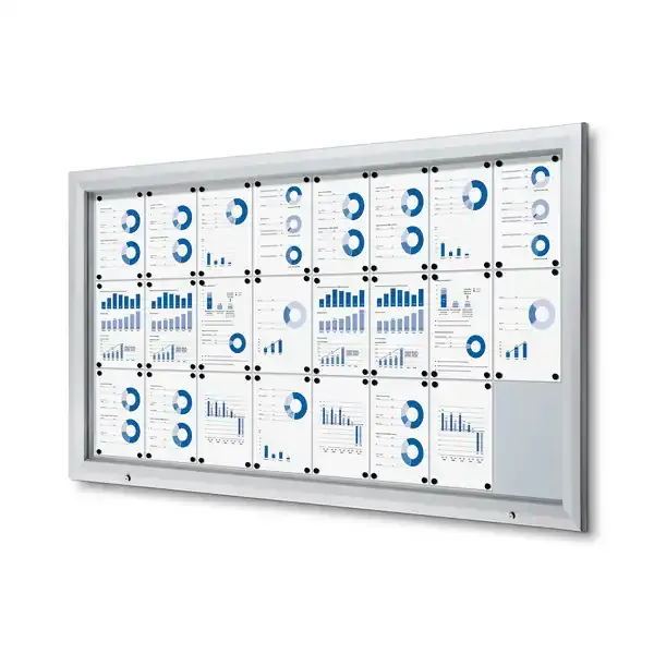Display Premium Outdoor 24xA4 opslagsskab sølv IP56