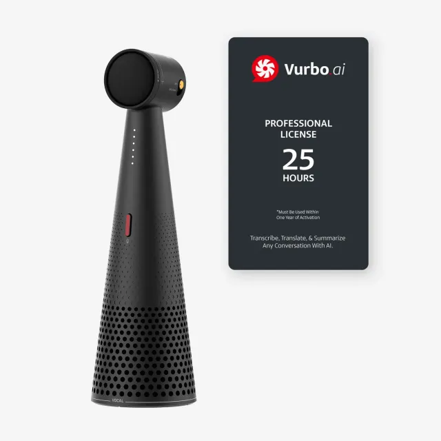 IPEVO VOCAL + Vurbo.ai Pro højttalertelefon 25t