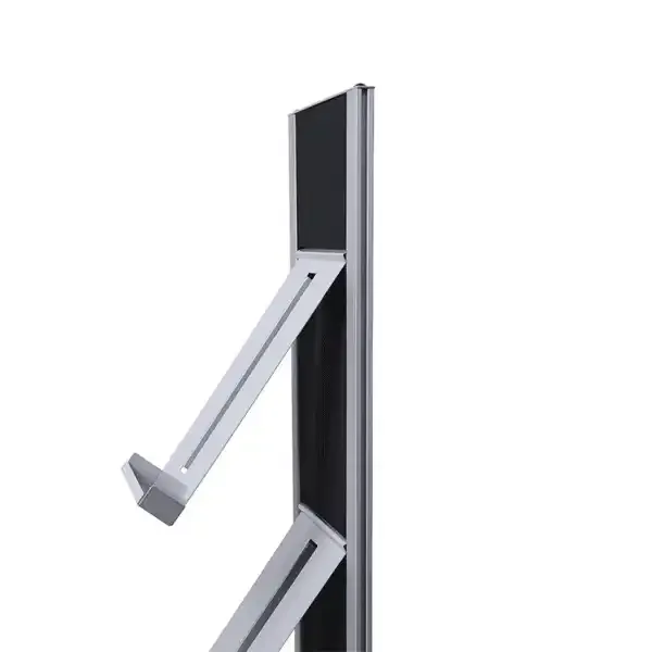 Display Totem brochure reol 4xA4 sort fritstående
