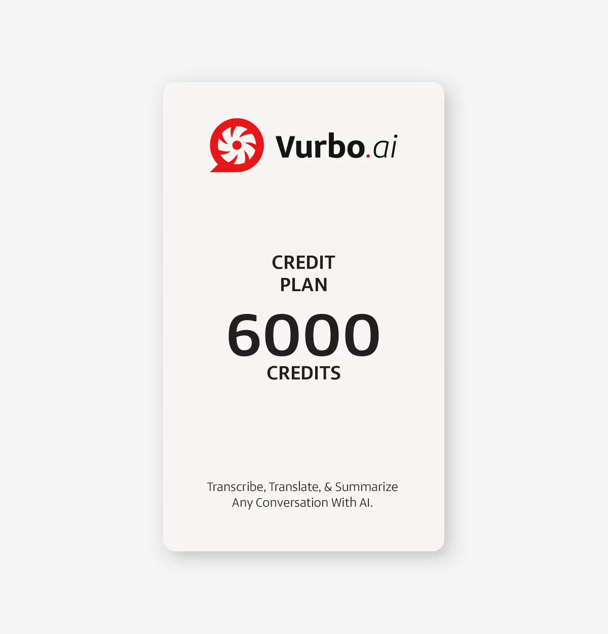 Vurbo.ai kreditpakke softwarelicens med credits