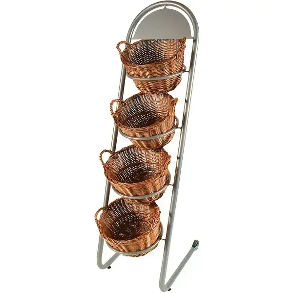 Display gulvdisplay 4 fletkurve Ø34 cm på hjul