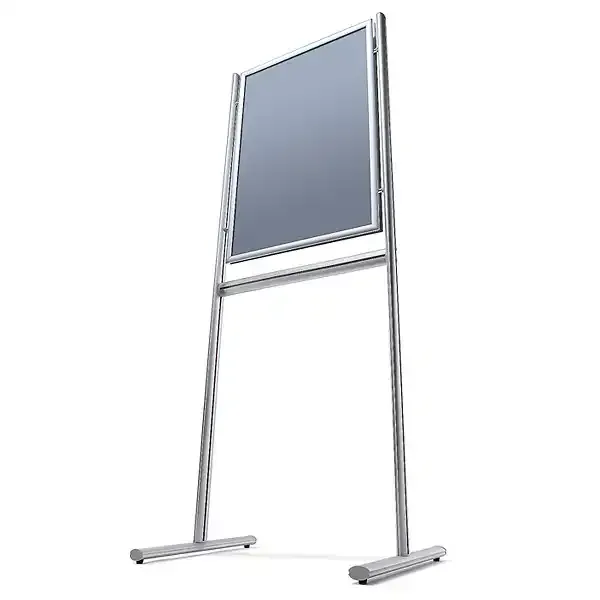 Display Infoboard 70x100 Stander Dobbelt Snapramme Grå
