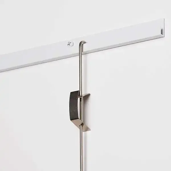 Display J-Rail galleriskinne hvid 200 cm alu