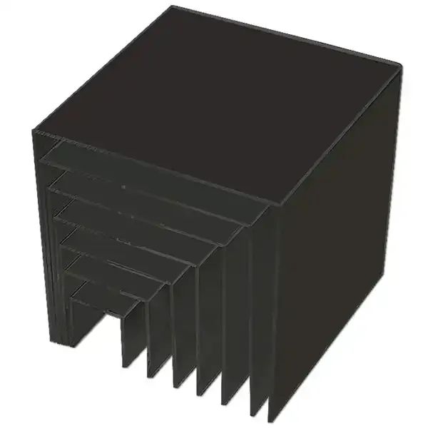 Display indskudspodier sort akryl 7 stk
