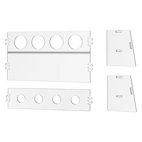 Display Isvaffel holder til 4 isvafler PETG disk