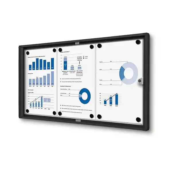 Economy Opslagsskab 3xA4 skab sort magnet 77x35 cm
