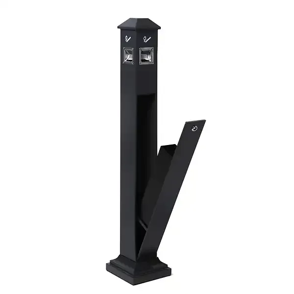 Display SMPBL askebæger fritstående 120 cm sort stål