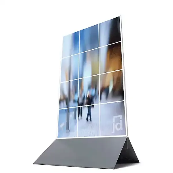 Display Skiltefod Maxi Flexi-Base 60cm sølv stål