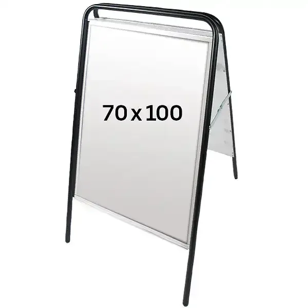 Display Easy Sign gadeskilt 70x100 cm sort højformat