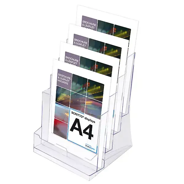 Display brochureholder bord 4+1 rum A4 4DA4P