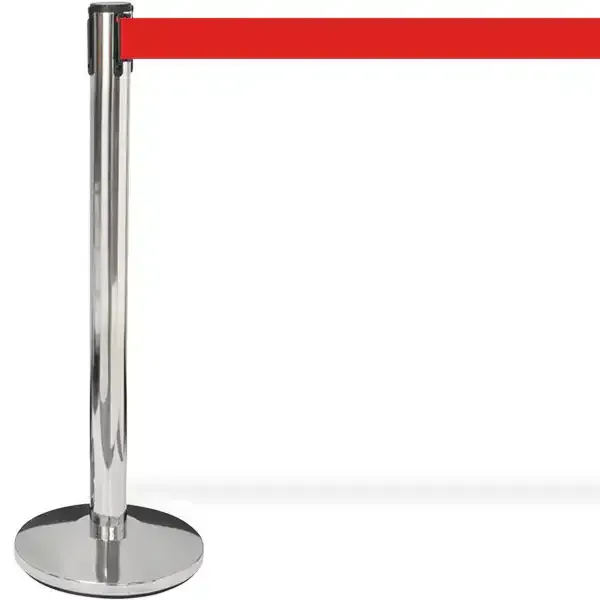 Display kø-leder stolpe sort rød sele 300 cm