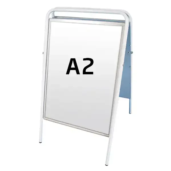 Display Easy Sign gadeskilt A2 hvid dobbeltsidet