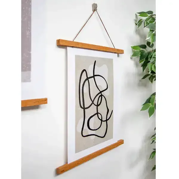 Display Poster Hanger 50 cm teaktræ magnetophæng