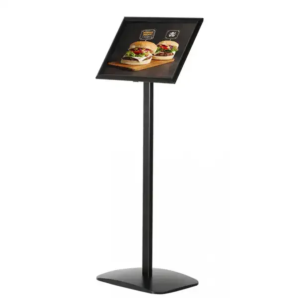 Display menuboard A4 skilt sort fod 33x98 cm