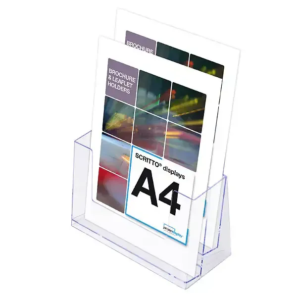 Display 2DA4P brochureholder bord 2 rum A4 klar