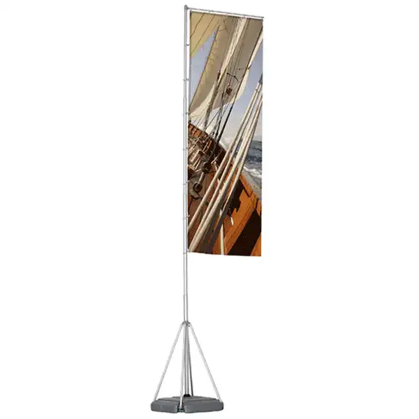 Display Event flag med flagstang 110x540 cm mobil