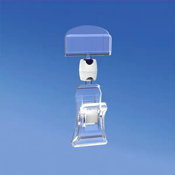 Display Pop-Clip skilteholder lille 27x72 mm akryl