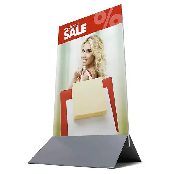 Display skiltefod Maxi Flexi-Base 80 cm sølv stål