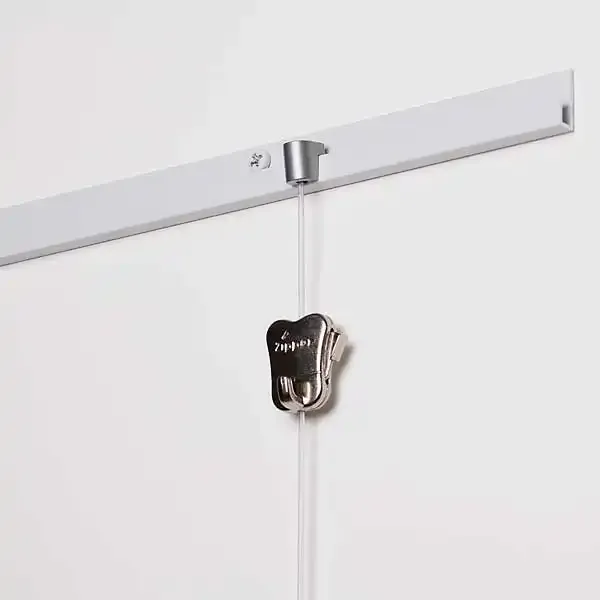 Display J-Rail galleriskinne hvid 200 cm alu
