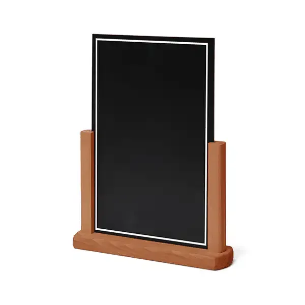 Display Disk TCHBLBA5 menutavle A5 teak dobbeltsidet