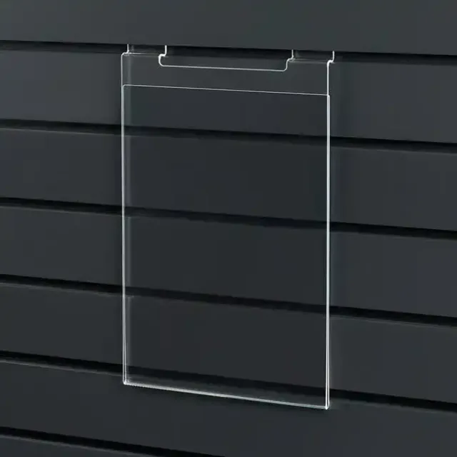 Display akrylomslag A4 til rillepanel transparent 2 mm