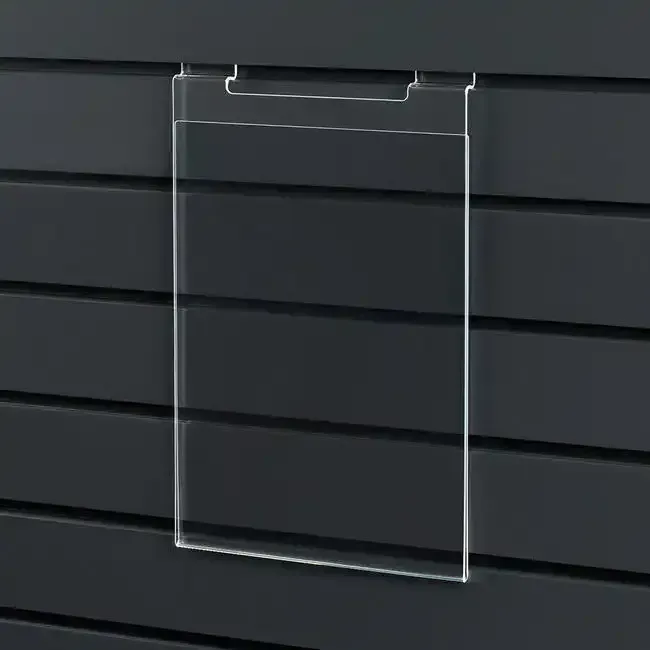 Display akrylomslag A4 til rillepanel transparent 2 mm