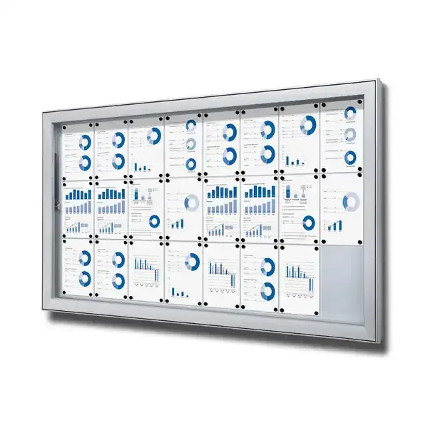 Premium opslagsskab 24xA4 udendørs magnettavle