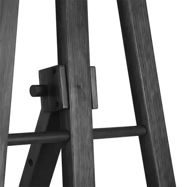 Display staffeli sort træ 70x166x80 cm gulv
