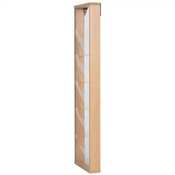 Display Brochureholder bøgetræ 5xA4 vægmodel