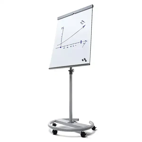 Display Gulvflipover 68x100 whiteboard med hjul
