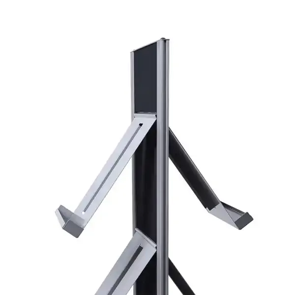 Display Totem brochure reol 4xA4 sort fritstående