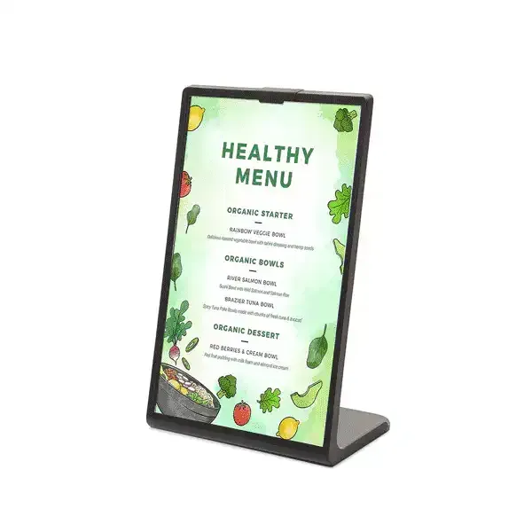 Display Scritto Menu L Stand A6 borddisplay sort plast