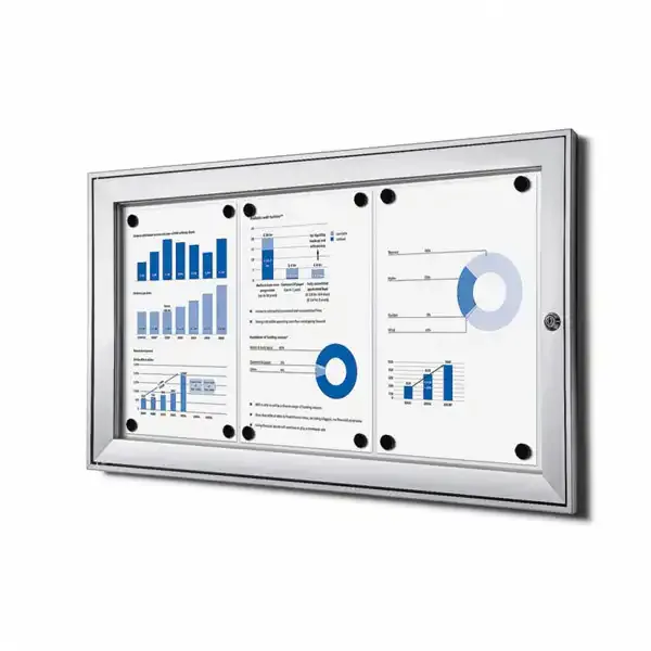 Display SCS3xA4 opslagsskab 3xA4 magnet sølv