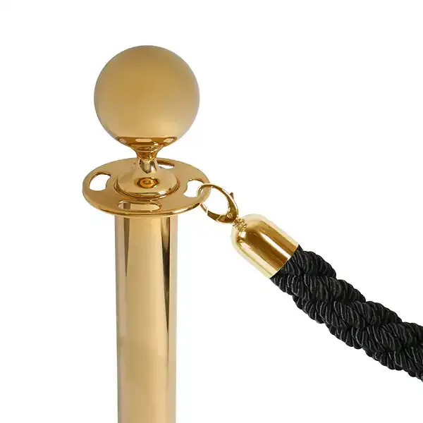Display BSRRPGLDBLACK afspærringsreb sort 150 cm guld
