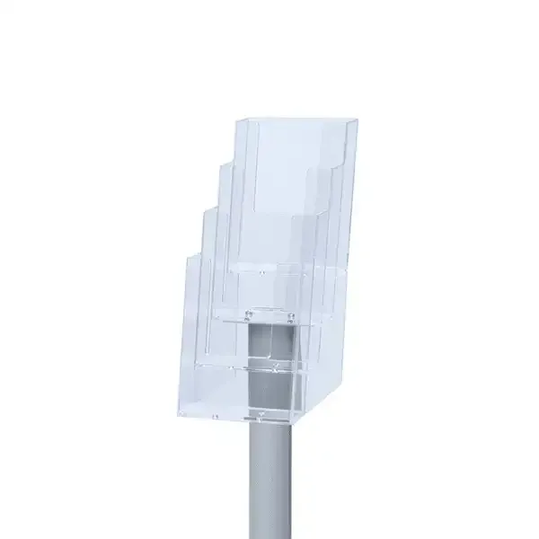 Display brochurestander 4 rum A6/M65 højformat alu