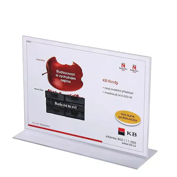 Display menukortholder A5 bordskilt akryl dobbelt
