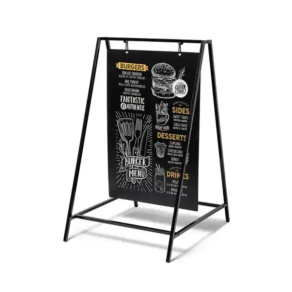 Display Swing kridttavle A-skilt 50x70 cm sort