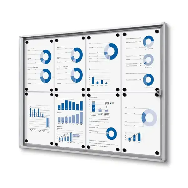 Display Economy opslagsskab 8xA4 indendørs magnet låsbar