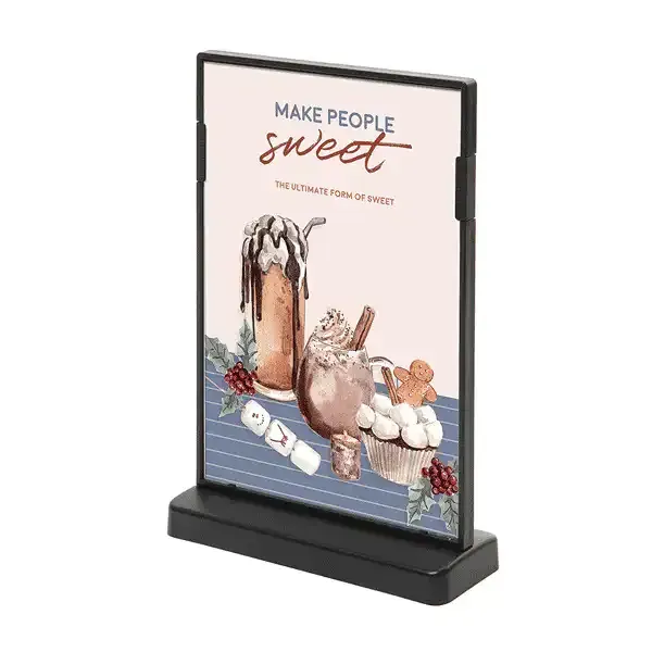 Display Scritto Menu T Stand menukortholder A6 sort