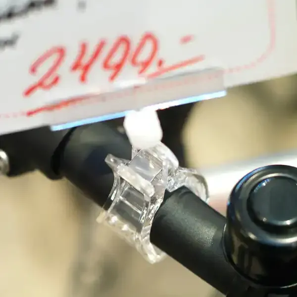 Display Pop-Clip skilteholder stor 30mm akryl