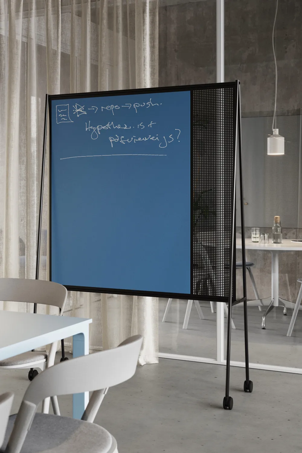 Chatboard Squad glastavle fritstående hvid