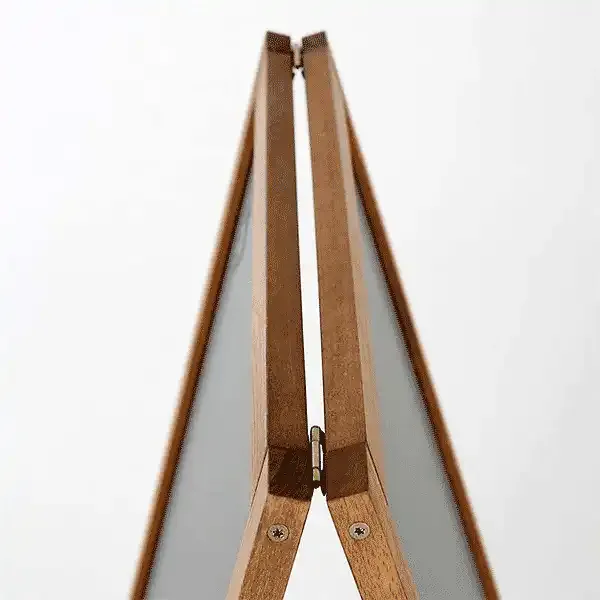Display A-skilt bøg magnet kridttavle 60x120 cm