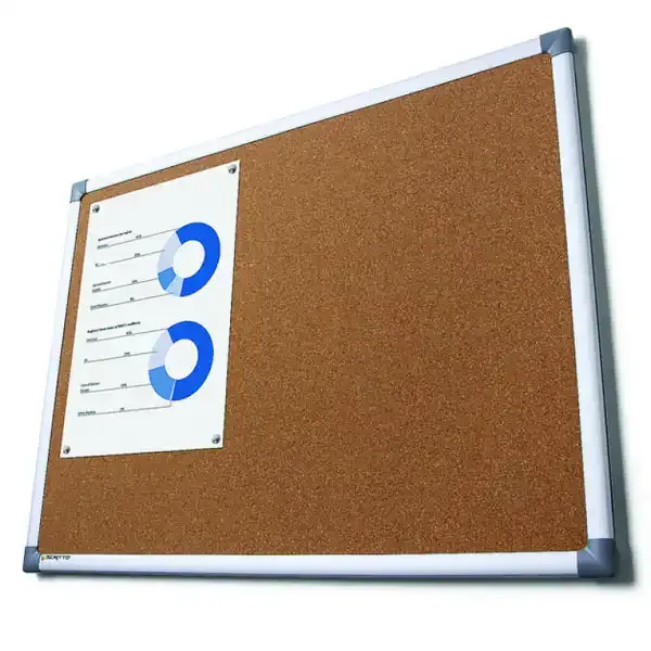 Display opslagstavle kork 60x45 cm aluminium